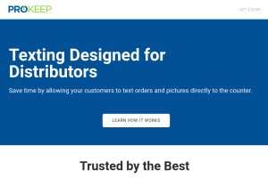How prokeep.com looks like on a tablet such as an iPad.