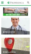 How promedica.org looks like on a mobile device such as an iPhone.