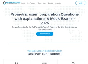 How prometricgulf.com looks like on a tablet such as an iPad.