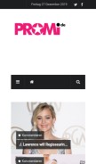 How promi.de looks like on a mobile device such as an iPhone.