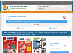 How promo-conso.net looks like on a tablet such as an iPad.