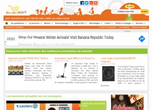 How promoalert.com looks like on a tablet such as an iPad.