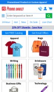 How promodirect.com looks like on a mobile device such as an iPhone.