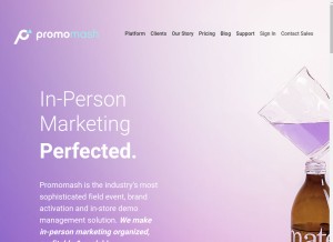 How promomash.com looks like on a tablet such as an iPad.