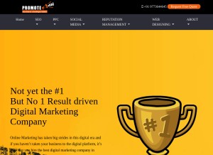 How promoteabhi.com looks like on a tablet such as an iPad.