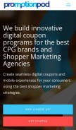 How promotionpod.com looks like on a mobile device such as an iPhone.