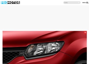 How promotor.ro looks like on a tablet such as an iPad.