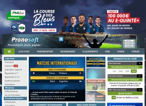 How pronosoft.com looks like on a tablet such as an iPad.