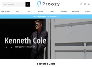 How proozy.com looks like on a tablet such as an iPad.