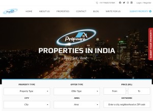 How propaura.com looks like on a tablet such as an iPad.