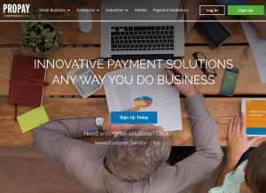 How propay.com looks like on a tablet such as an iPad.