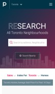How property.ca looks like on a mobile device such as an iPhone.