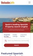 How property.theleader.info looks like on a mobile device such as an iPhone.