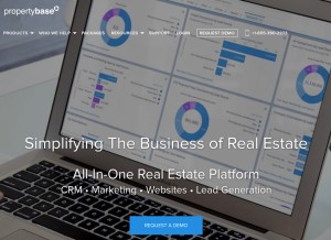 How propertybase.com looks like on a tablet such as an iPad.