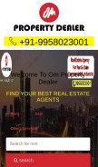 How propertydealerinsahibabad.com looks like on a mobile device such as an iPhone.
