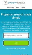 How propertydetective.com looks like on a mobile device such as an iPhone.