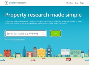 How propertydetective.com looks like on a tablet such as an iPad.