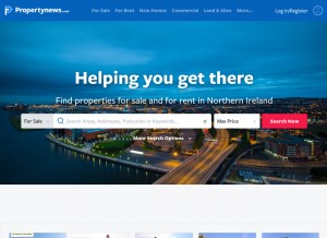 How propertynews.com looks like on a tablet such as an iPad.