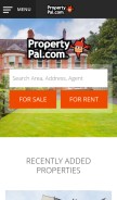 How propertypal.com looks like on a mobile device such as an iPhone.
