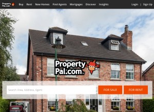 How propertypal.com looks like on a tablet such as an iPad.