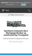 How propertypalmortgages.com looks like on a mobile device such as an iPhone.