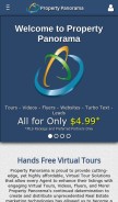 How propertypanorama.com looks like on a mobile device such as an iPhone.