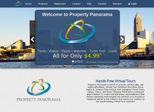 How propertypanorama.com looks like on a tablet such as an iPad.