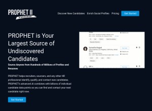 How prophet.rocks looks like on a tablet such as an iPad.