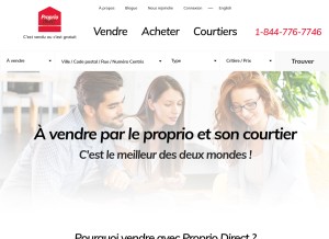 How propriodirect.com looks like on a tablet such as an iPad.