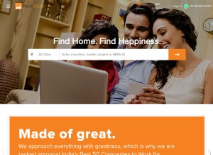 How proptiger.com looks like on a tablet such as an iPad.