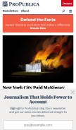 How propublica.org looks like on a mobile device such as an iPhone.