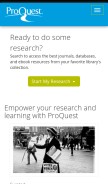 How proquest.com looks like on a mobile device such as an iPhone.