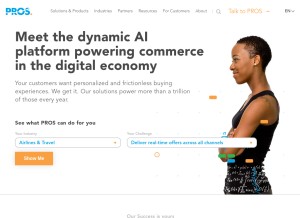 How pros.com looks like on a tablet such as an iPad.