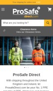 How prosafedirect.com looks like on a mobile device such as an iPhone.