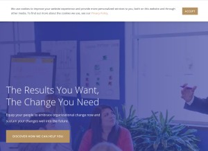 How prosci.com looks like on a tablet such as an iPad.