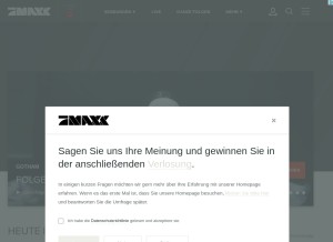 How prosiebenmaxx.de looks like on a tablet such as an iPad.