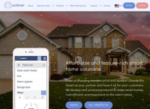 How prosmartsystem.com looks like on a tablet such as an iPad.