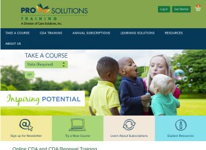 How prosolutionstraining.com looks like on a tablet such as an iPad.