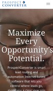 How prospectconverter.com looks like on a mobile device such as an iPhone.