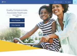 How prospectmedical.com looks like on a tablet such as an iPad.