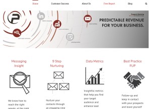 How prospectrmarketing.com looks like on a tablet such as an iPad.