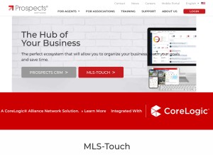 How prospects.com looks like on a tablet such as an iPad.
