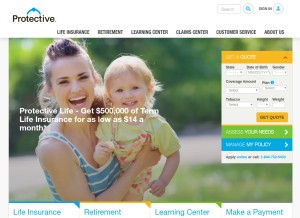How protective.com looks like on a tablet such as an iPad.