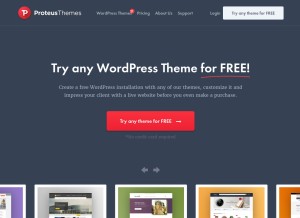 How proteusthemes.com looks like on a tablet such as an iPad.