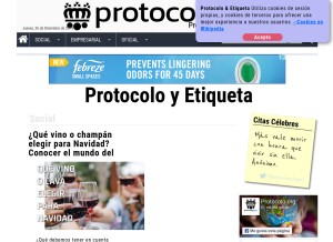 How protocolo.org looks like on a tablet such as an iPad.