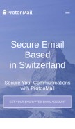How protonmail.com looks like on a mobile device such as an iPhone.