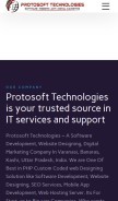 How protosofttechnologies.com looks like on a mobile device such as an iPhone.