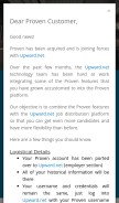 How proven.com looks like on a mobile device such as an iPhone.