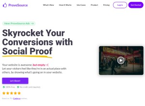 How provesrc.com looks like on a tablet such as an iPad.