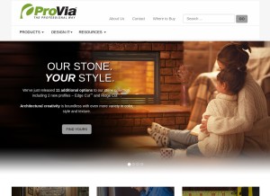 How provia.com looks like on a tablet such as an iPad.